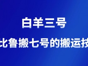 白羊三号软件,白羊3号,白杨三号,白羊三号搬运软件怎么样,跟鲁搬一号,鲁搬七号有什么区别?最近新出了很多类似软件,不要被割韭菜