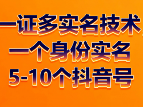 抖音“一证多实名”秘籍:不用借证买号,官方教你一张身份证开多个抖音号