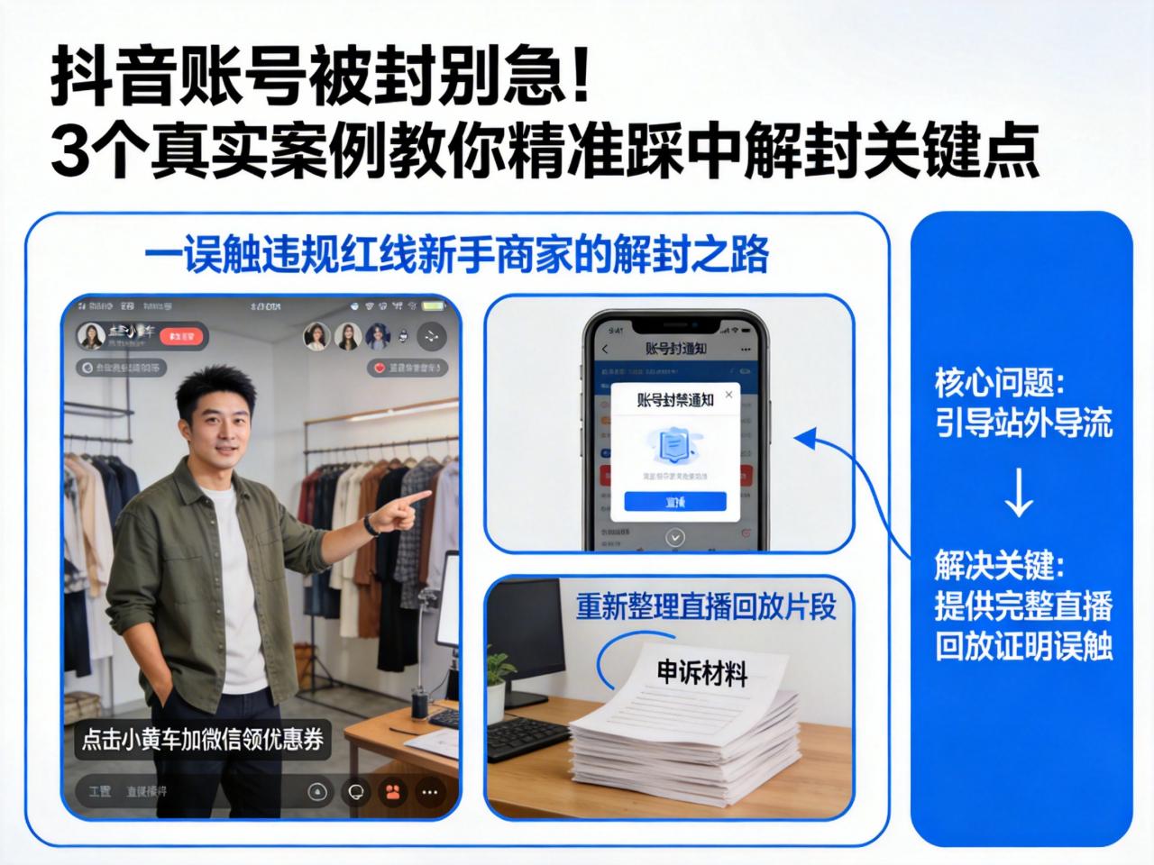 抖音账号被封别急！3个真实案例教你精准踩中解封关键点