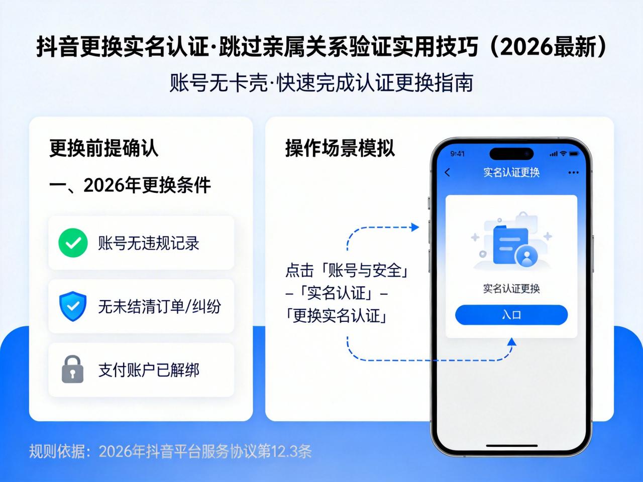 抖音更换实名认证怎么换,跳过亲属关系更换的实用技巧(2026年最新)