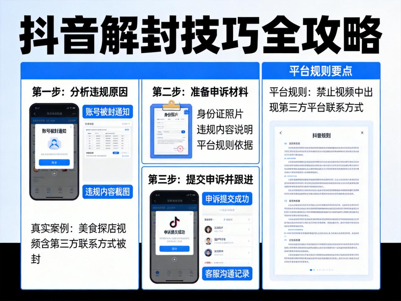抖音解封技巧全攻略：从违规原因到快速恢复，3步搞定账号自救
