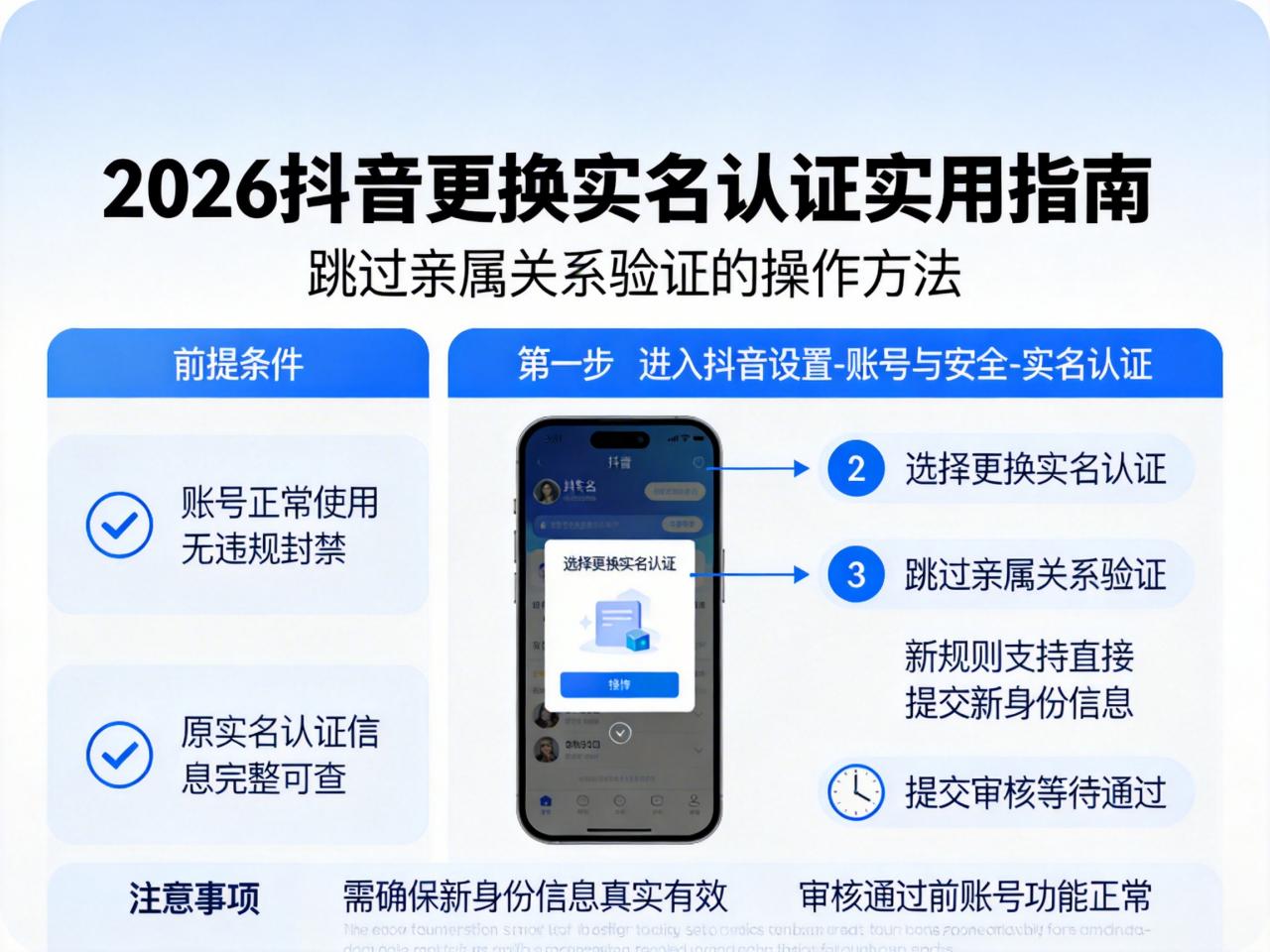 2026抖音更换实名认证怎么换?教你跳过亲属关系更换的实用方法