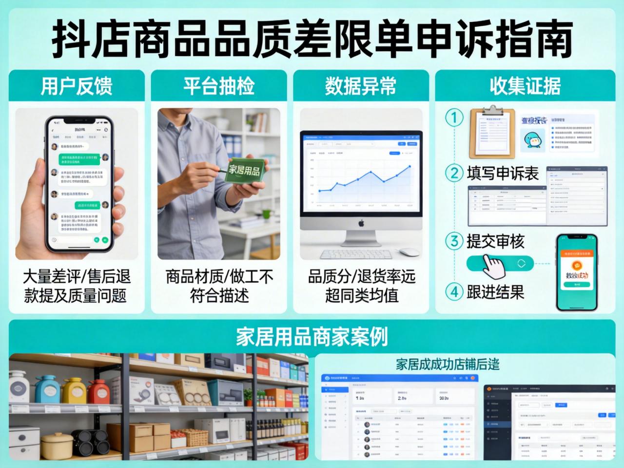 抖店提示商品品质差被限单?这份申诉指南帮你快速恢复