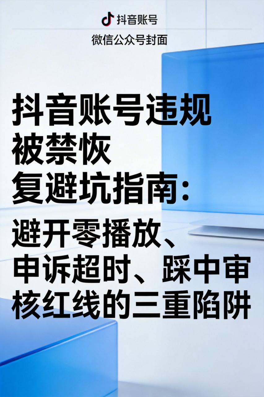 抖音账号违规被禁恢复避坑指南：避开零播放、申诉超时、踩中审核红线的三重陷阱