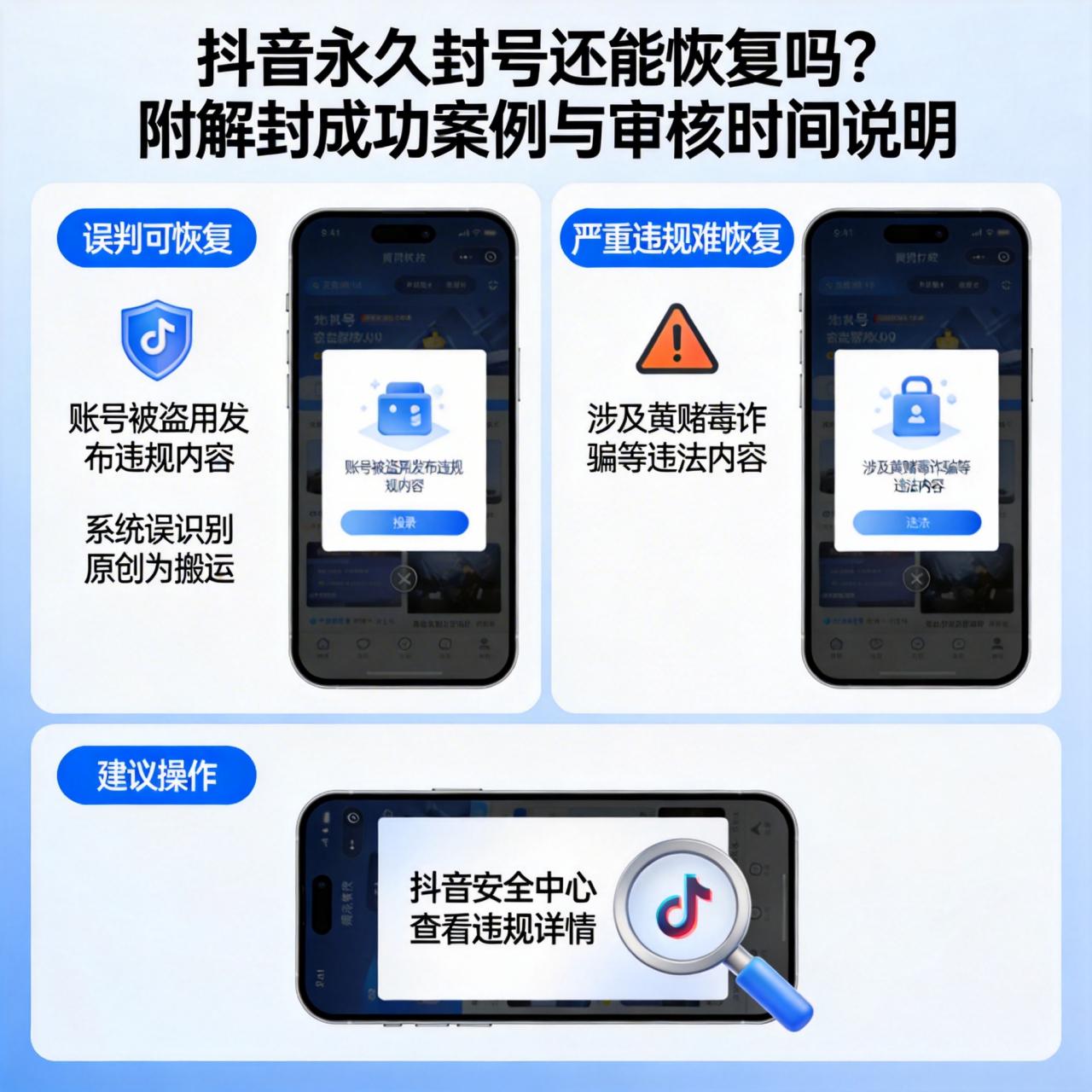 抖音永久封号还能恢复吗？附解封成功案例与审核时间说明