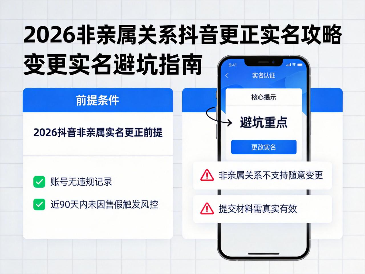 2026非亲属关系抖音更正实名攻略：变更实名避坑指南