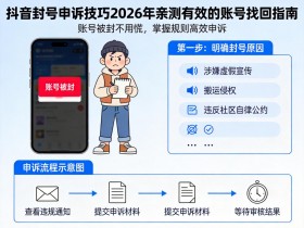 抖音封号申诉技巧:2026年亲测有效的账号找回指南