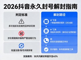 2026抖音永久封号怎么解封?掌握最新技术快速找回账号