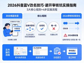 2026抖音蓝v改名技巧:避开审核坑的实操指南