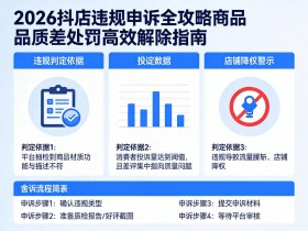 2026抖店违规申诉全攻略:商品品质差处罚高效解除指南