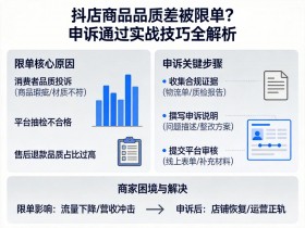 抖店商品品质差被限单?申诉通过的实战技巧全解析