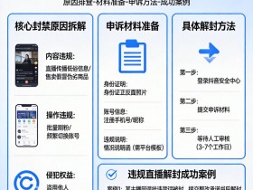 抖音账号永久封禁解封全攻略:原因排查、材料准备到申诉方法一步到位